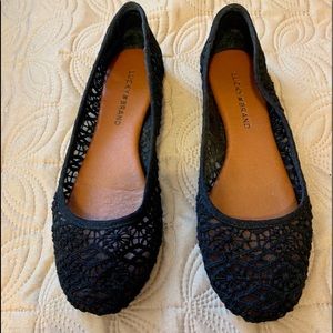 Lucky Brand Black Ballet Flats